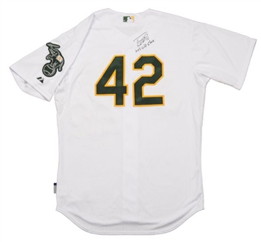 2013 Josh Reddick Oakland Athletics Game Worn and Signed Home Jackie Robinson Day Jersey (MLB Authenticated)